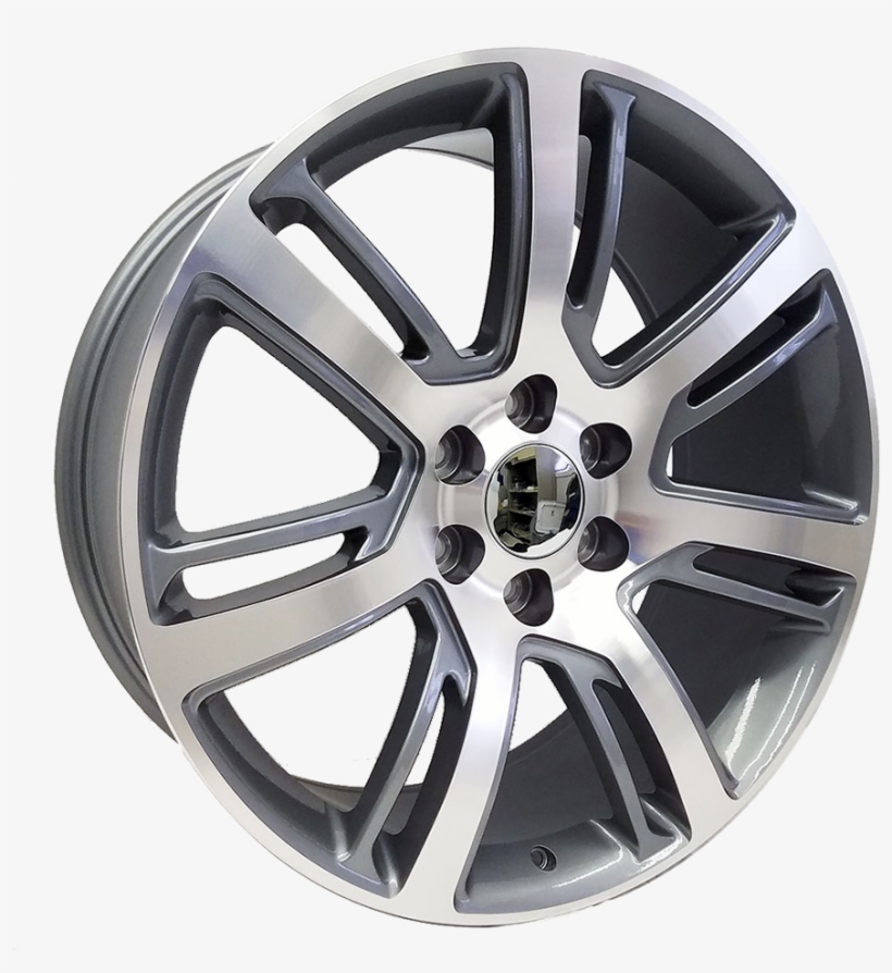 Cadillac Escalade Style, Gunmetal With Machined Face - 6 Lug Custom Wheels, transparent png download
