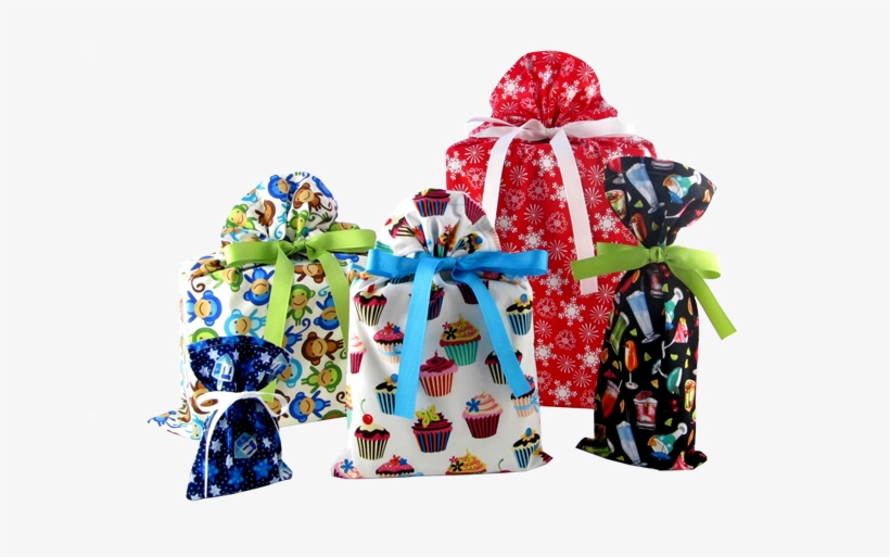 Vz Wraps Reusable Fabric Gift Bags - Christmas Gift Wrapping Fabric, transparent png download