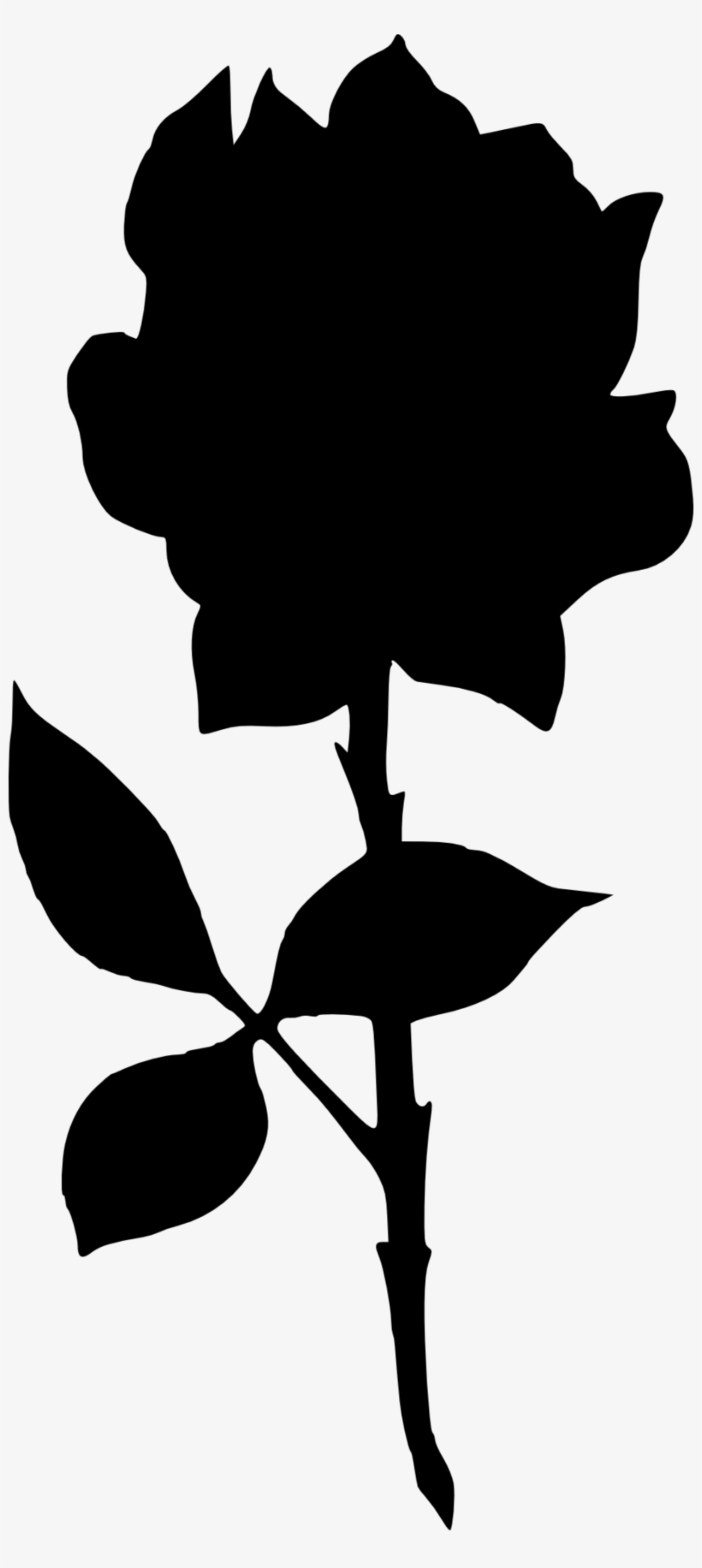 17 Rose Silhouette - Portable Network Graphics, transparent png download