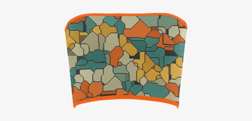 Textured Retro Shapes Bandeau Top - Bandeau, transparent png download