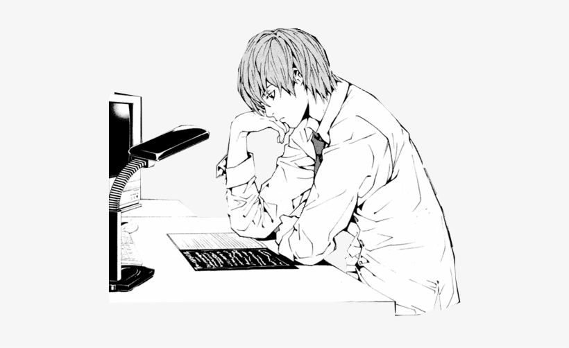 “ Here's A Transparent Light Yagami If Anybody Needs - Death Note Light Ecrit, transparent png download