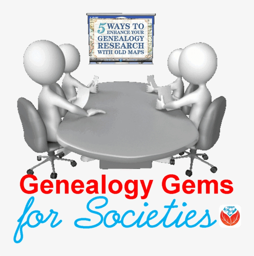 Genealogy Gems For Societies Around Table - Gif, transparent png download