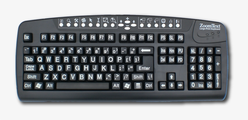 Zoomtext Keyboard - Zoomtext Large-print Keyboard: Yellow Keys, transparent png download