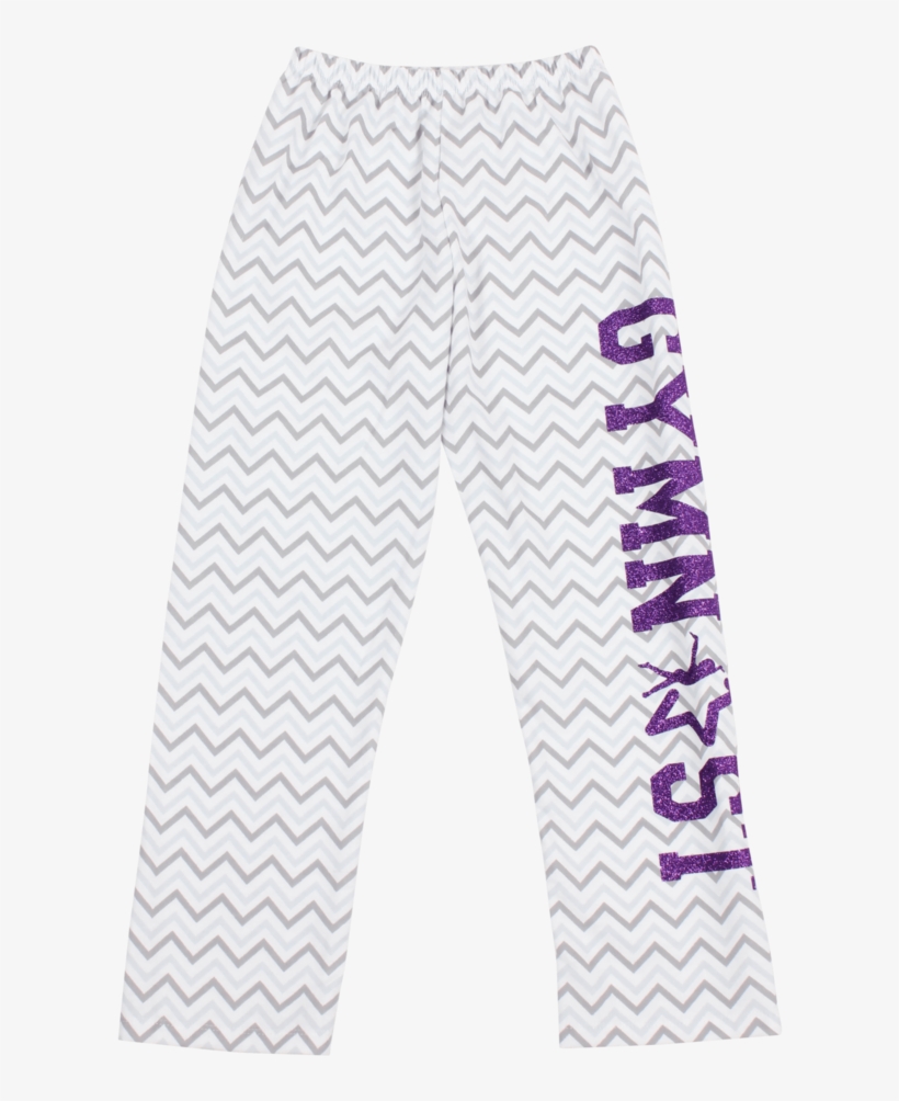 Gymnast Flannel Pants Gray Chevron - Gymnastics, transparent png download