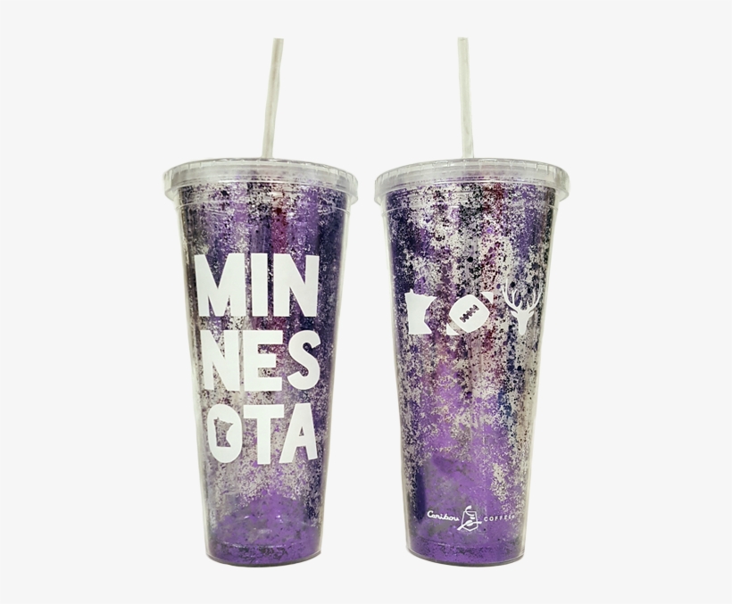 Cold Cup- Purple Glitter Football - Caffeinated Drink, transparent png download