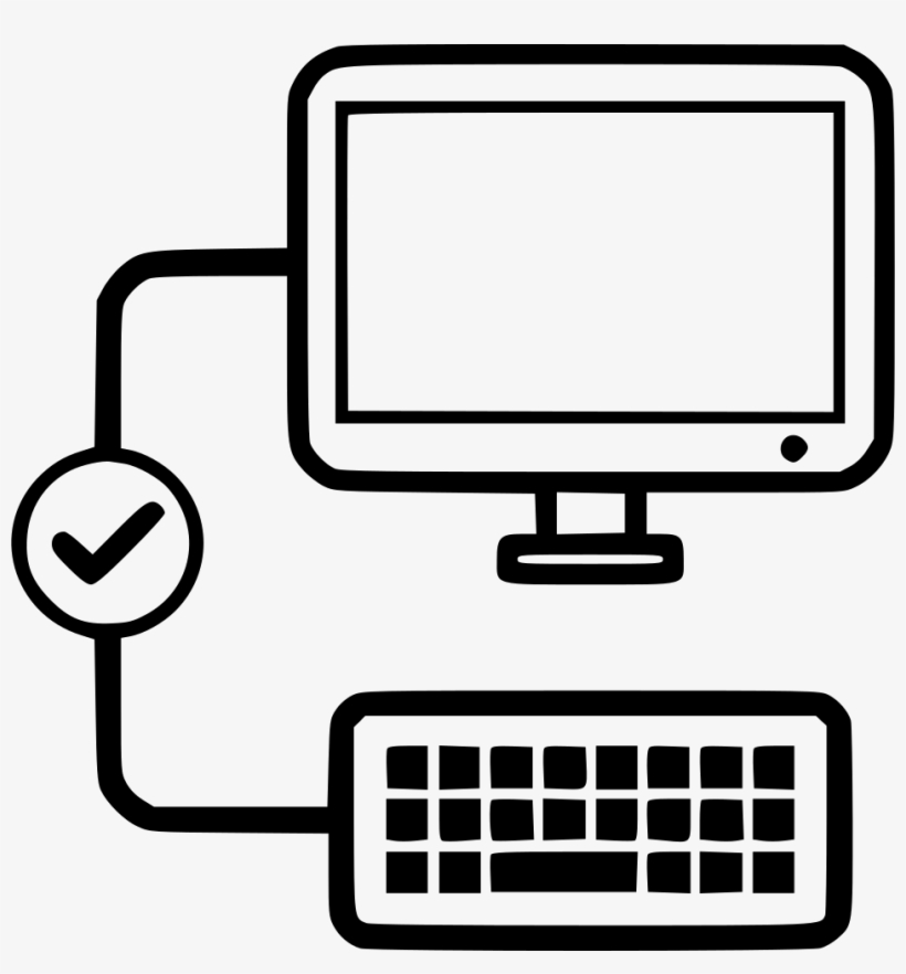 Screen Computer Keyboard Desktop Monitor Check Comments - Computadora Con Correos Electronicos Png, transparent png download