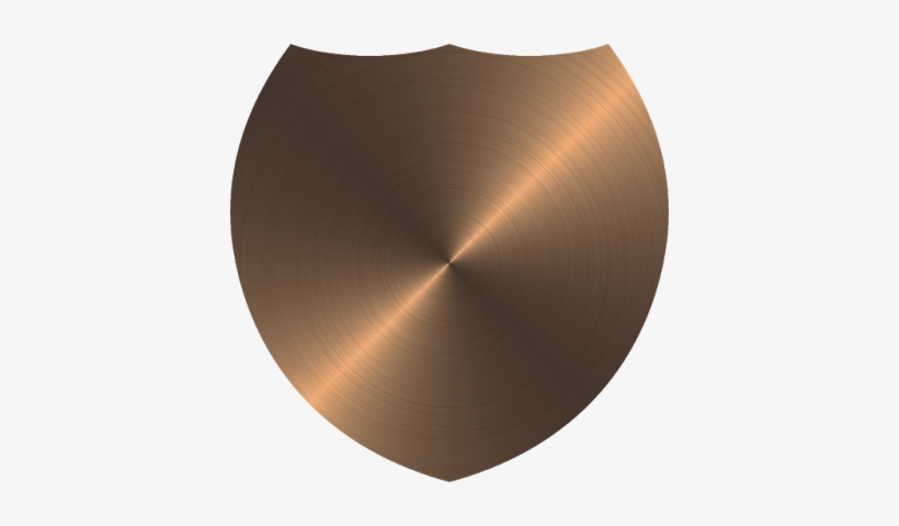 Shield 1 Flat Brushed Circular Copper Metallic Metal - Circle, transparent png download