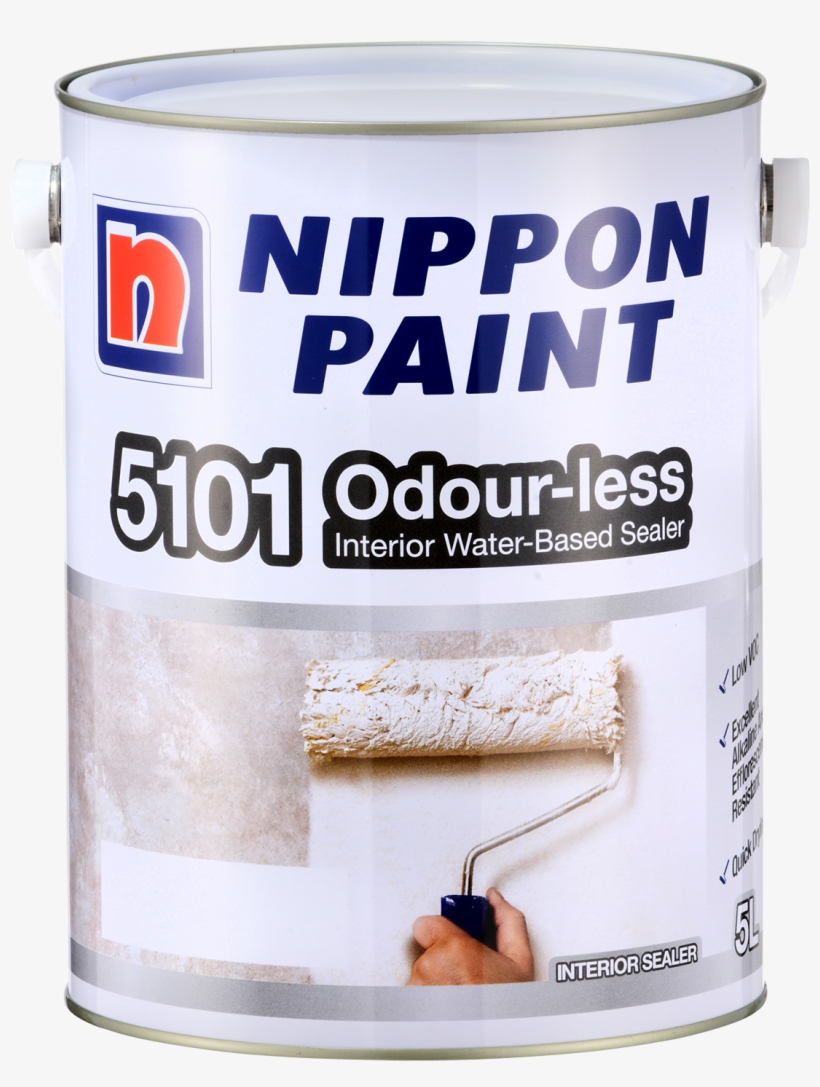 5101 Odour-less Water Based Wall Sealer - 5 Litre Nippon Paint, transparent png download