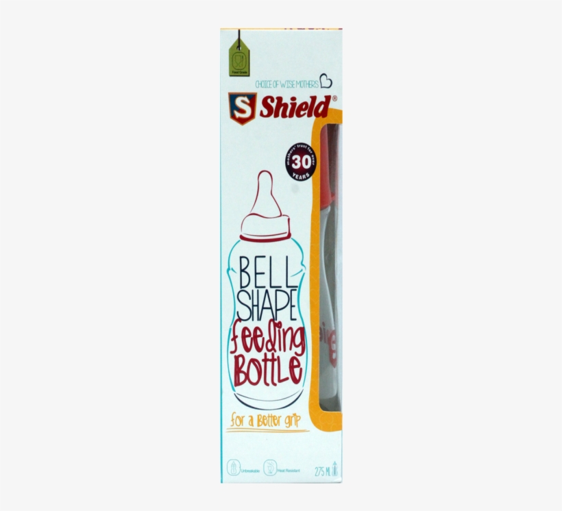 Shield Bell Shape Feeding Bottle 275ml - Bottle, transparent png download