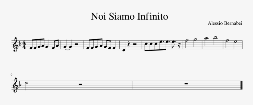 Noi Siamo Infinito Sheet Music Composed By Alessio - The Muse, transparent png download