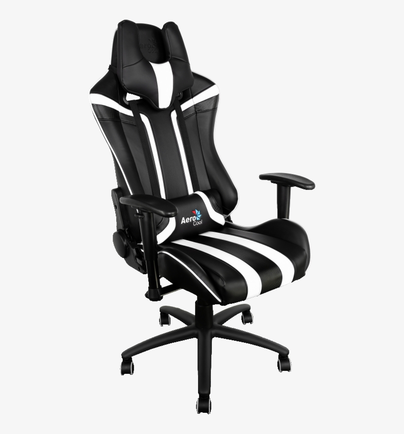 Aerocool Ac120 Black White / Race Cushion V1 Gaming - Aerocool Ac120, transparent png download