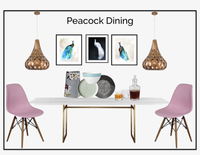 Design Board Peacock Dining - Brayden Studio Essence Side Chair (set Of 4); Pink, transparent png download