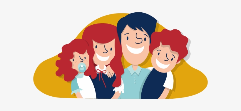 Familia Compuesta Por Una Mujer, Hombre, Niño Y Niña - Child, transparent png download