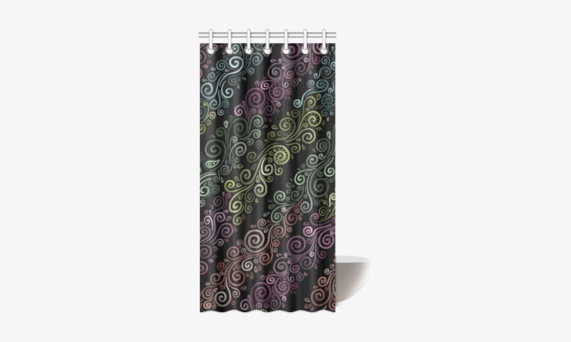 Psychedelic Pastel Rainbow Shower Curtain - Curtain, transparent png download