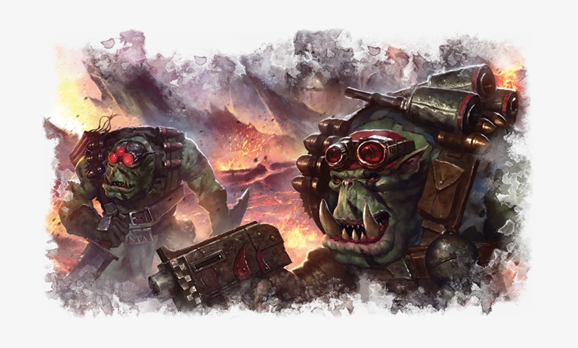 Orkos Comandos Pareja - Ork 40k Art, transparent png download