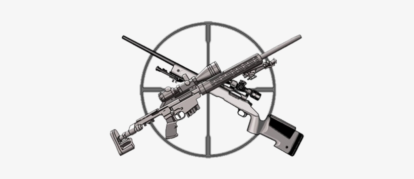 Large Patch Only - Crossed Sniper Rifles Clipart, transparent png download