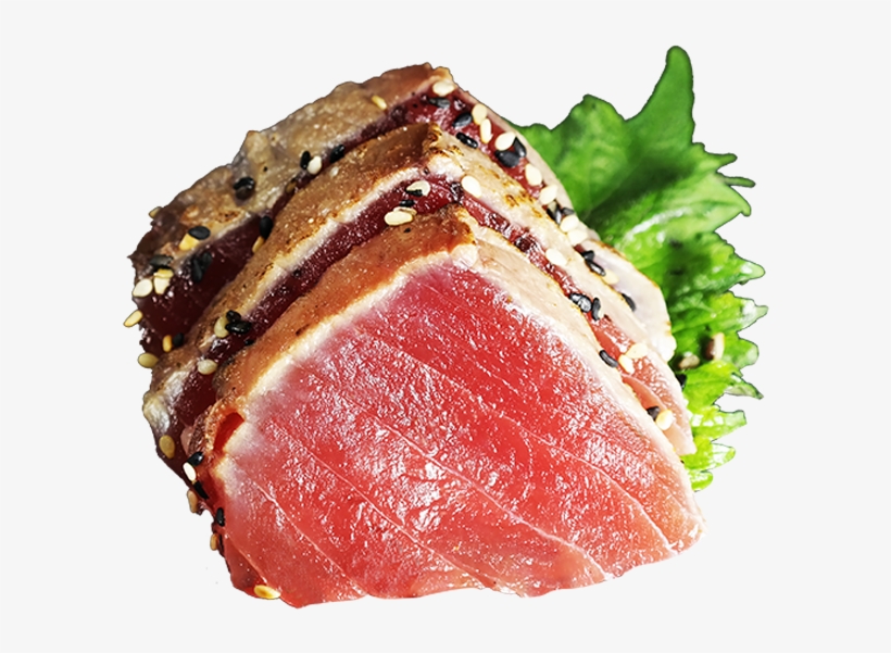 Seared Tuna Sashimi - Tuna Tataki Png, transparent png download