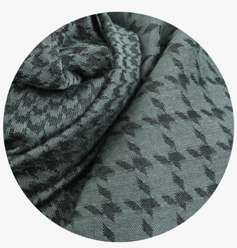 Stole Cashmere Cotton Silk Houndstooth Soft Green - Woven Fabric, transparent png download