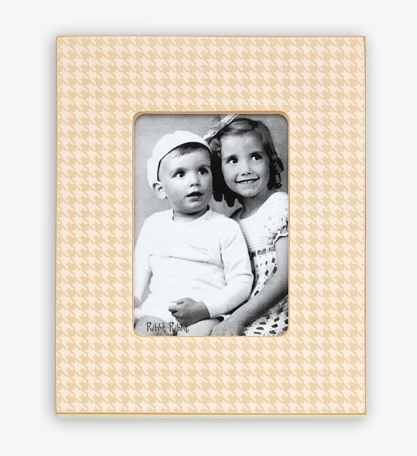 Houndstooth Linen - Snowman Flannel Picture Frame, transparent png download