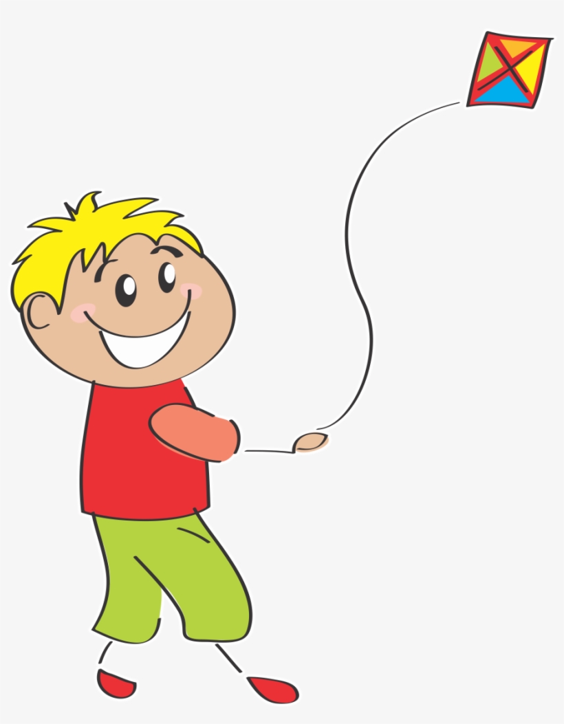 Desenho Menino Empinando Pipa Png, transparent png download