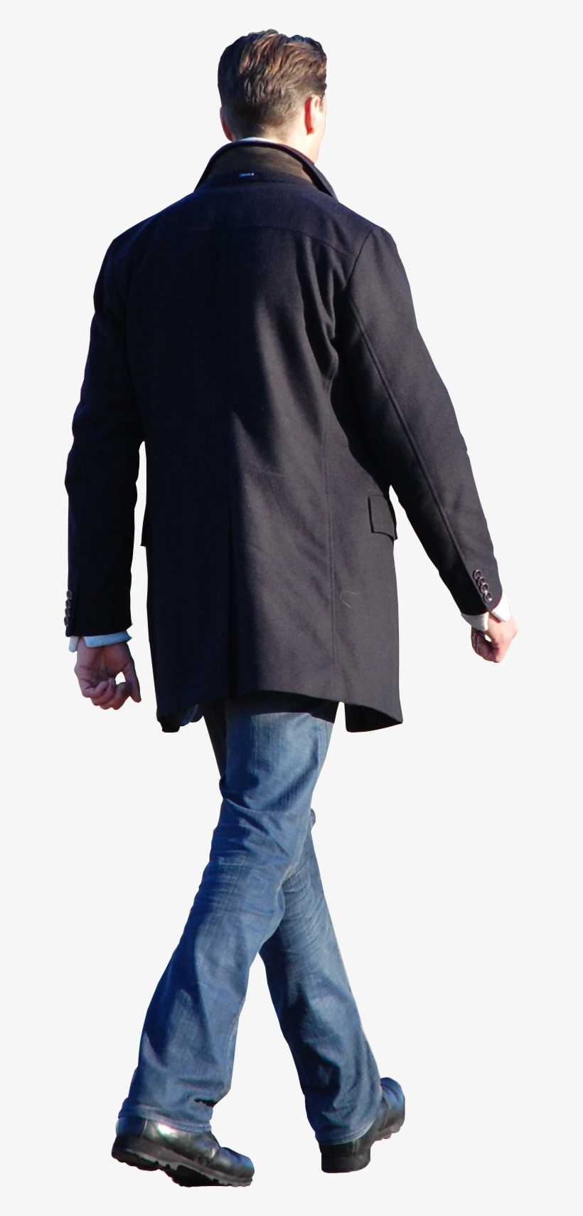 Man Walking - Via - Architextures - Download - Man Walking From Behind, transparent png download