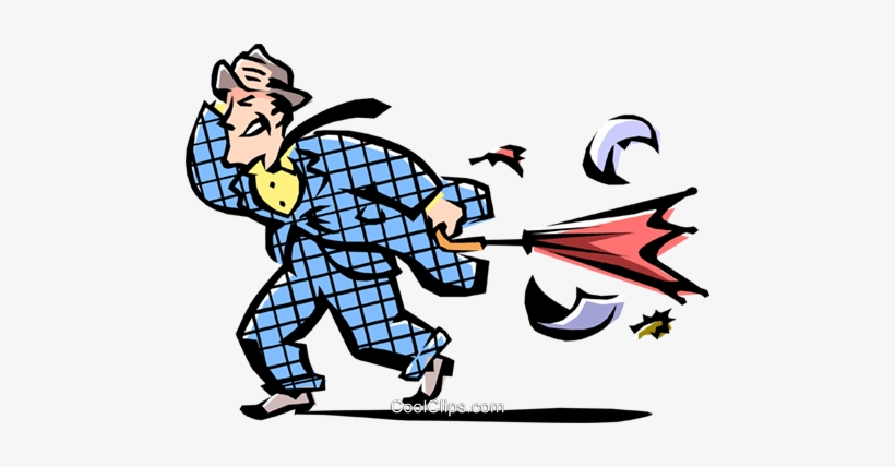 Man Walking Into Wind - Caminhando Contra O Vento Desenho, transparent png download