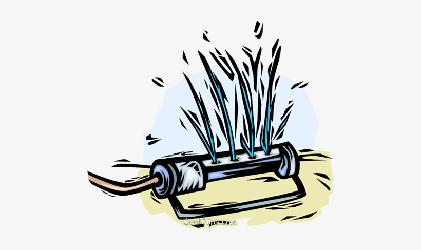 Lawn Sprinkler Royalty Free Vector Clip Art Illustration - Lawn Sprinkler Clipart, transparent png download