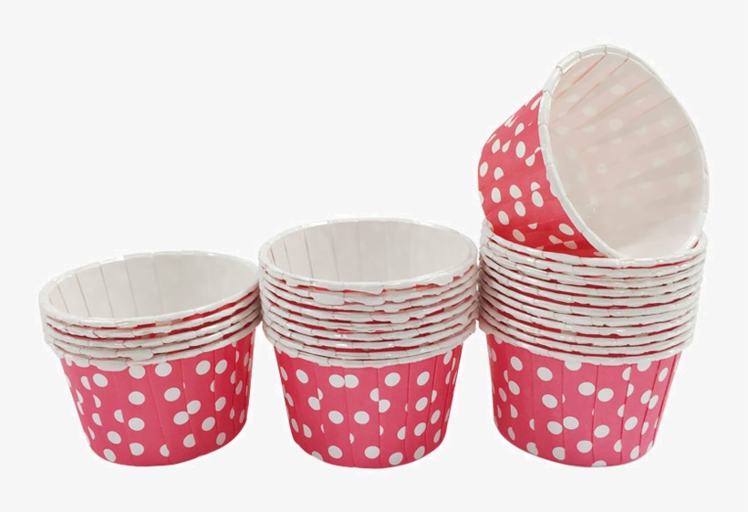 Red With White Polka Dot Mini Cupcake Paper Cups - Paper Cup, transparent png download