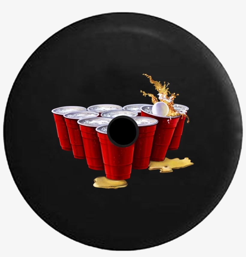 Jeep Wrangler Jl Backup Camera Day Beer Pong Red Cups - Circle, transparent png download
