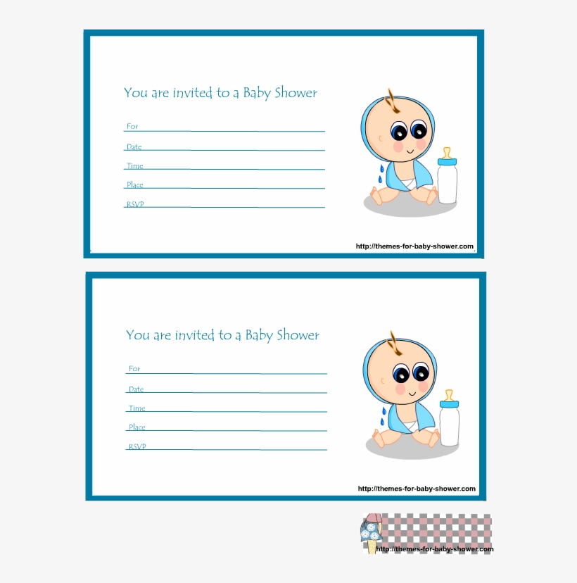 Free Printable Baby Shower Invitations Featuring A - Baby Shower, transparent png download