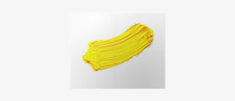 Yellow Stroke Of The Paint Brush Isolated On White - Sketch, transparent png download