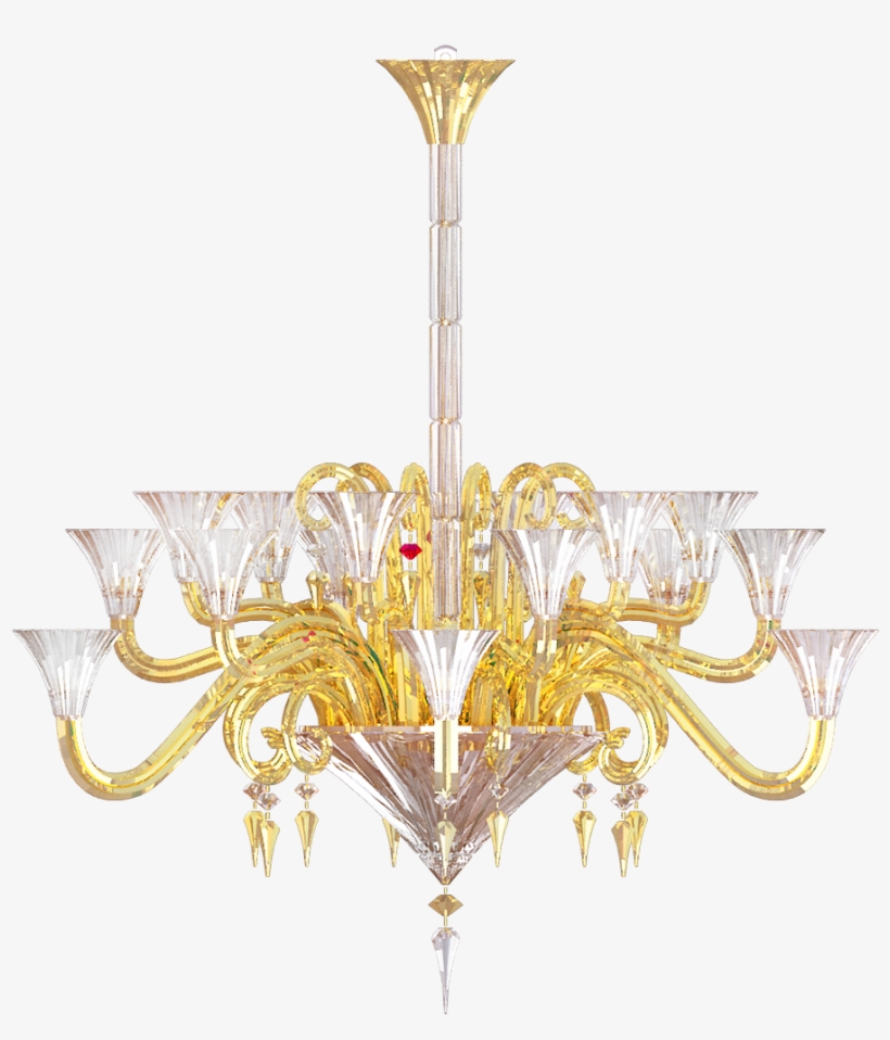 Mille Nuits Gold Mille Nuits 18l Gold Chandelier - Yellow Chandelier Png, transparent png download