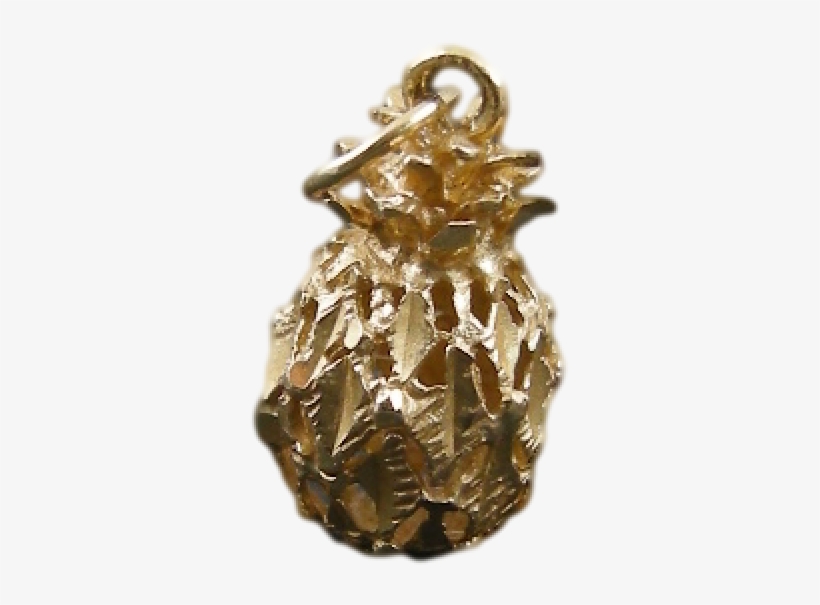 Sold 14k Yellow Gold 3d Hawaiian Pineapple Charm - Pineapple, transparent png download