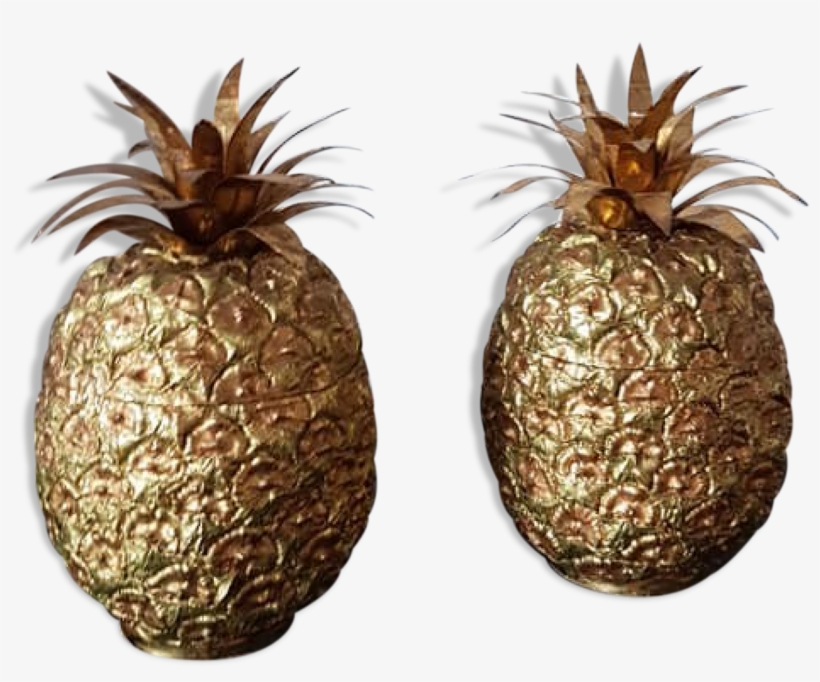 Two Pineapple In Resin And Metal Gold Dating From The - 1960s, transparent png download