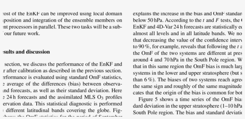 Omf Statistics For The Enkf And The 4d Var (blue Lines) - Ribbon Reef, transparent png download