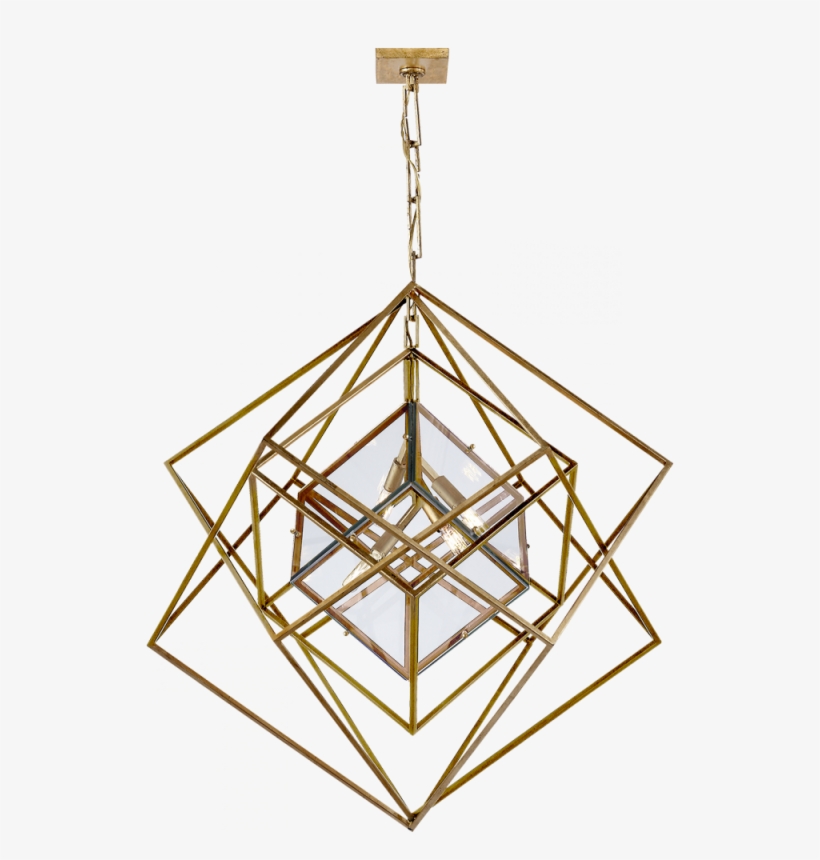 Cubist Medium Chandelier In Gild - Kelly Wearstler Cubist, transparent png download