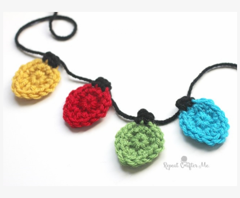 Christmas Light Applique - Crochet Mini Christmas Lights, transparent png download