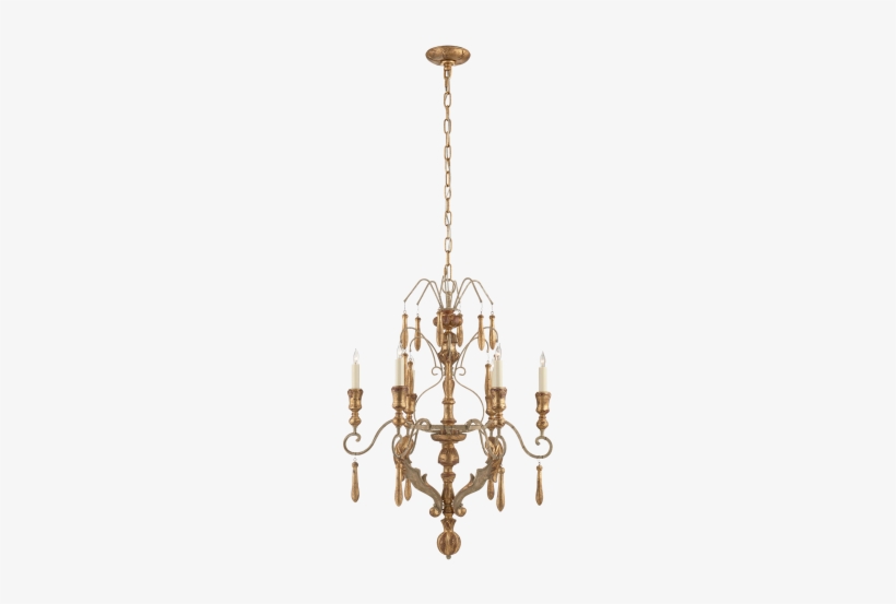 Katherine Medium Chandelier In French Antique And Gold - Gold Antique Chandelier, transparent png download