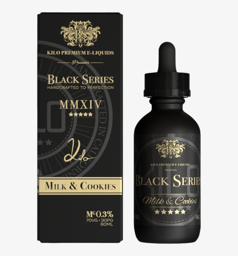 Milk & Cookies - Vape Juice Kelo Black, transparent png download