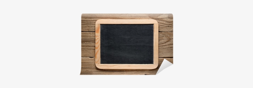 Blackboard In Wooden Frame On Old Wood Wall Mural • - Plywood, transparent png download