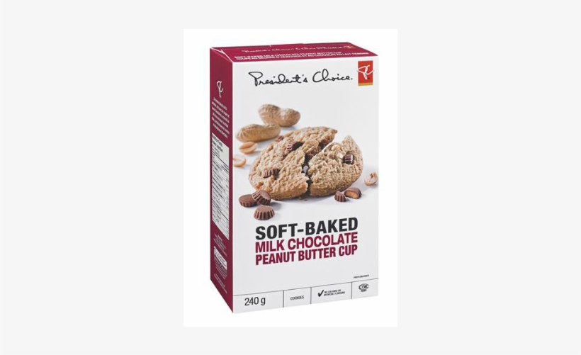 Pc Soft-baked Milk Chocolate Peanut Butter Cup Cookies - President's Choice Cookies, transparent png download