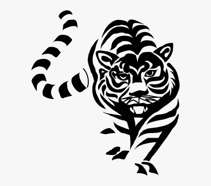 Proceeds From The Sales Of These T's Goes Towards A - Black And White Tiger Clipart, transparent png download