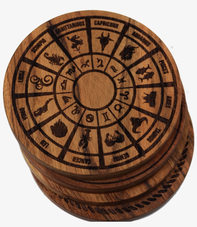Zodiac Wheel Coasters - Prestige Decanters Zodiac Wheel Coasters, transparent png download
