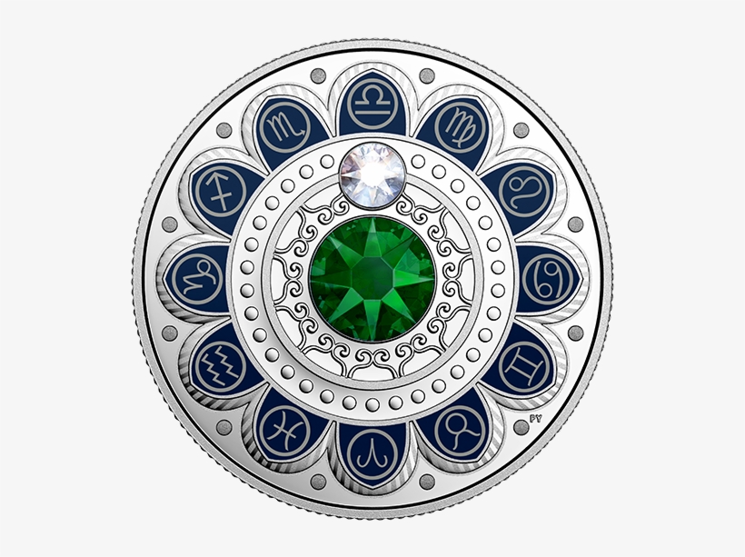 Pure Silver Coin Made With Swarovski® Crystals - Pure Silver Coin Made With Swarovski Crystals Zodiac, transparent png download