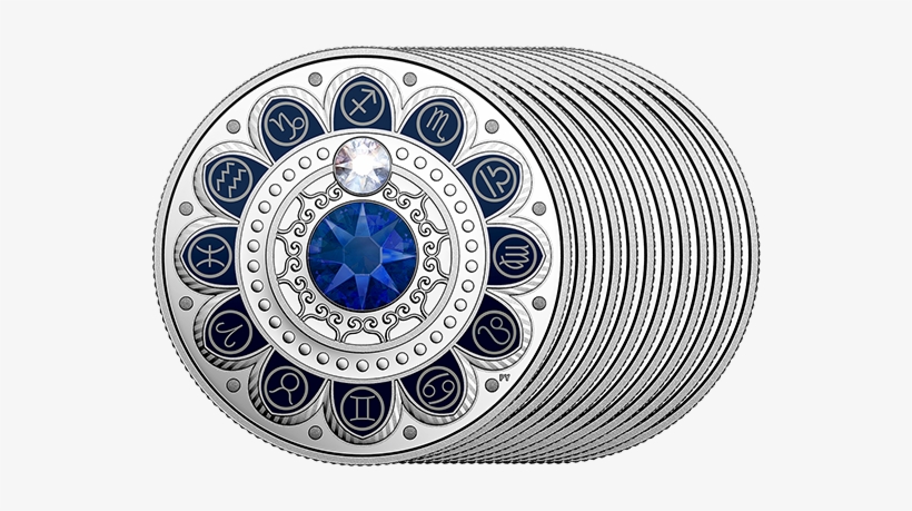 Fine Silver Coin Zodiac Series Swarovski, transparent png download