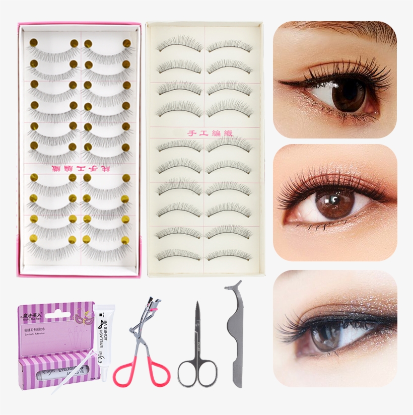 False Eyelashes 216 Female Thick Simulation Handmade - Eyelash Extensions, transparent png download