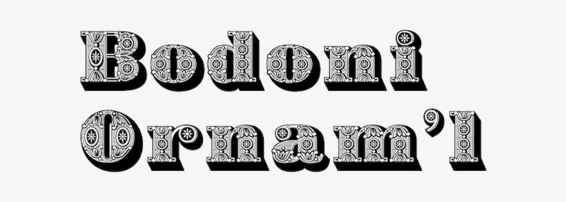 Bodoni Ornamental - Typeface, transparent png download