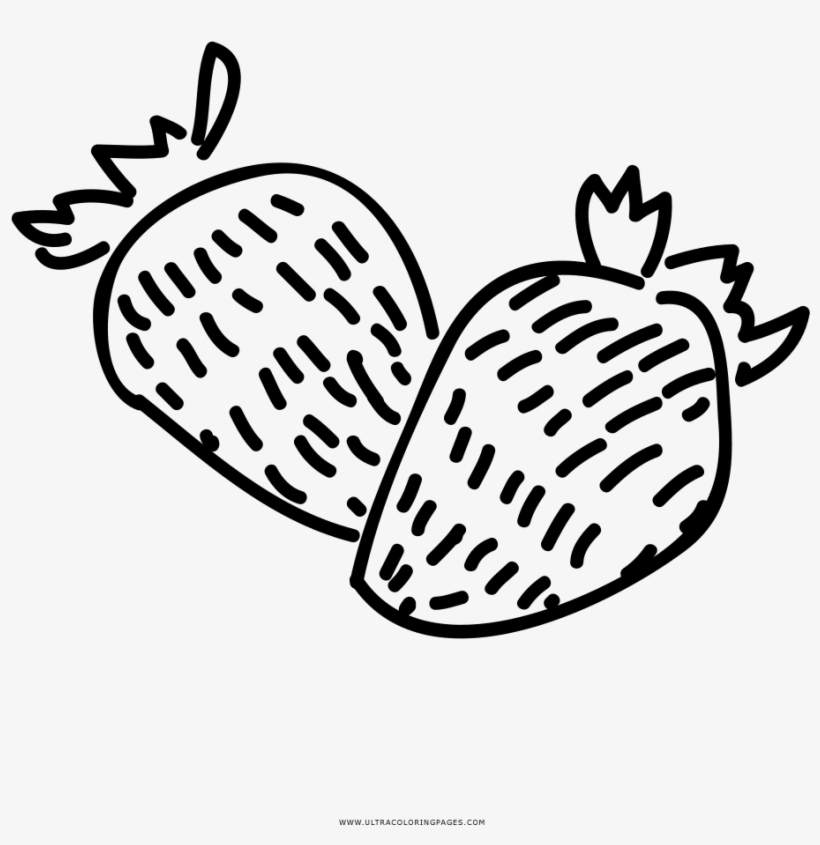 Dibujo De Fresas Para Colorear - Strawberry, transparent png download