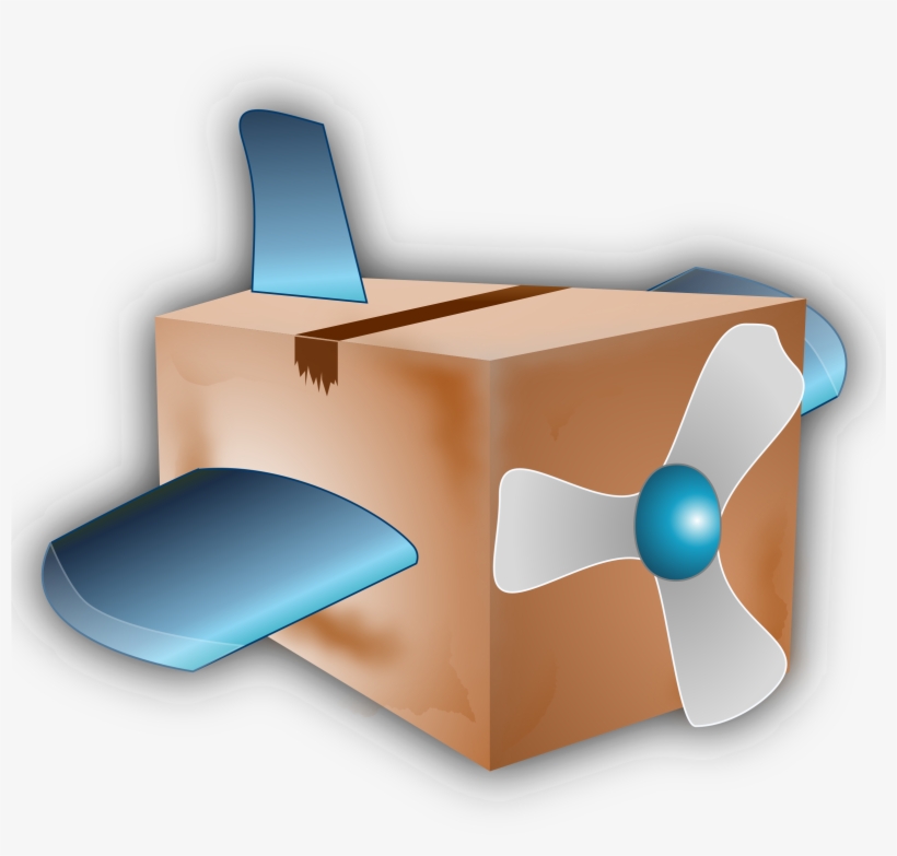 Big Image - Avion Boite De Carton, transparent png download