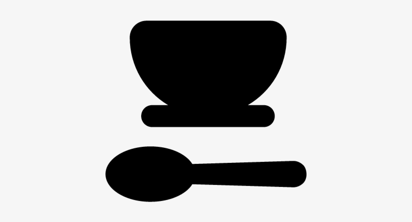 Bowl Of Soup And Spoon Vector - Spoon, transparent png download